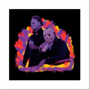 Jason and Mayers having a milkshake - halloween 2023 Posters and Art